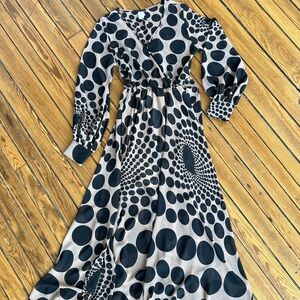 Polka dot maxi dress